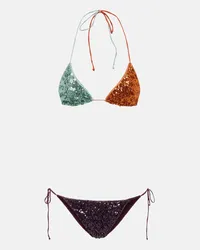 Oséree Oséree Bikini con paillettes Multicolore