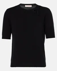 Valentino Garavani T-shirt in lana vergine Nero