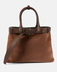 Prada Borsa Buckle Large in suede Marrone