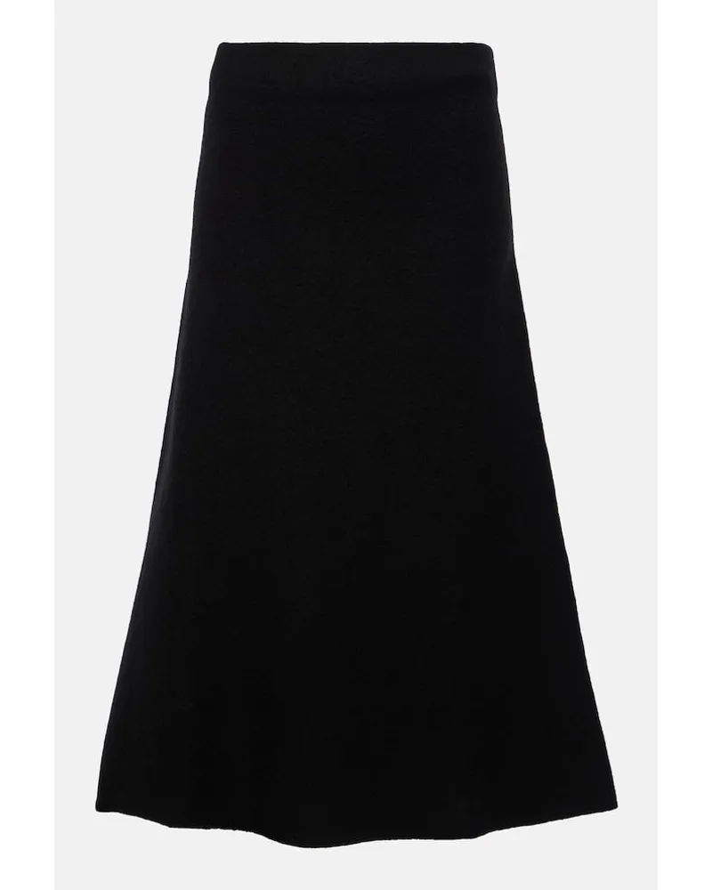 Jil Sander Gonna midi in lana Nero
