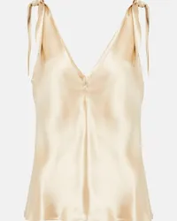 Gabriela Hearst Top Arrow in seta Beige