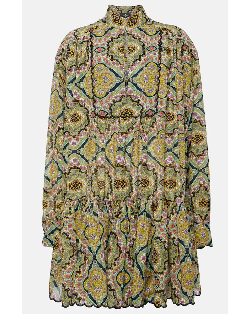 Etro Miniabito in cotone con stampa Multicolore
