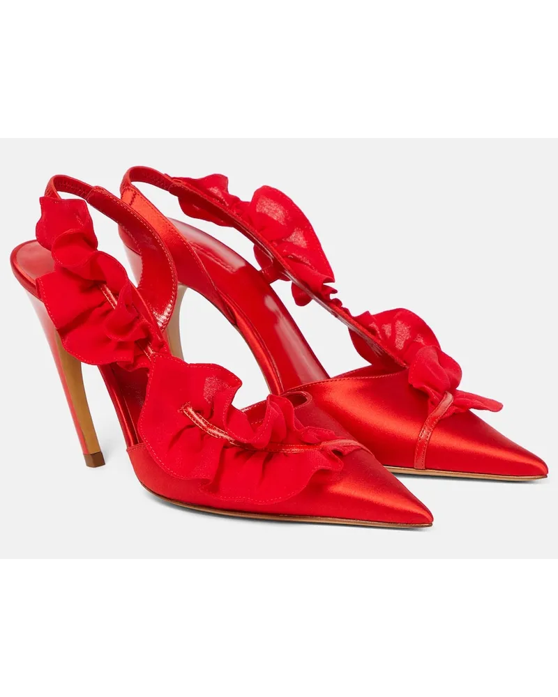 Nensi Dojaka Pumps slingback in raso Rosso