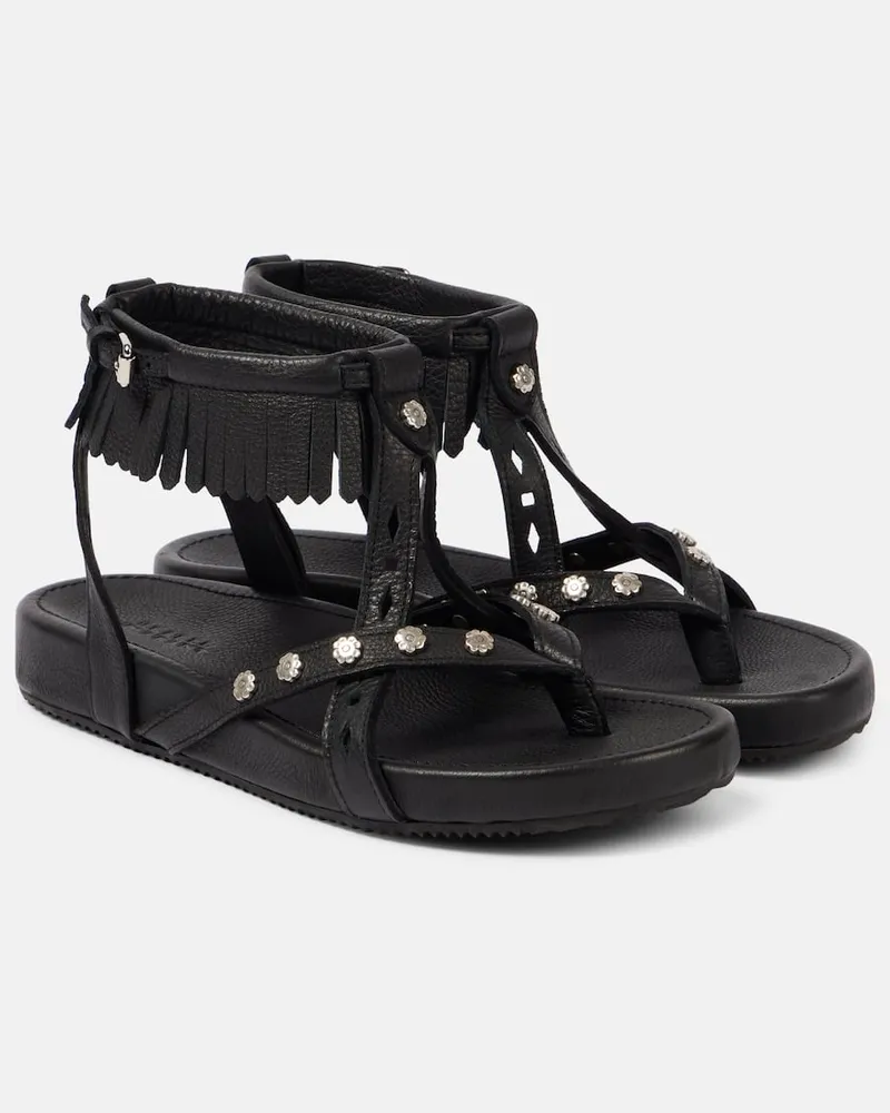 Isabel Marant Sandali Silya in pelle con borchie Nero