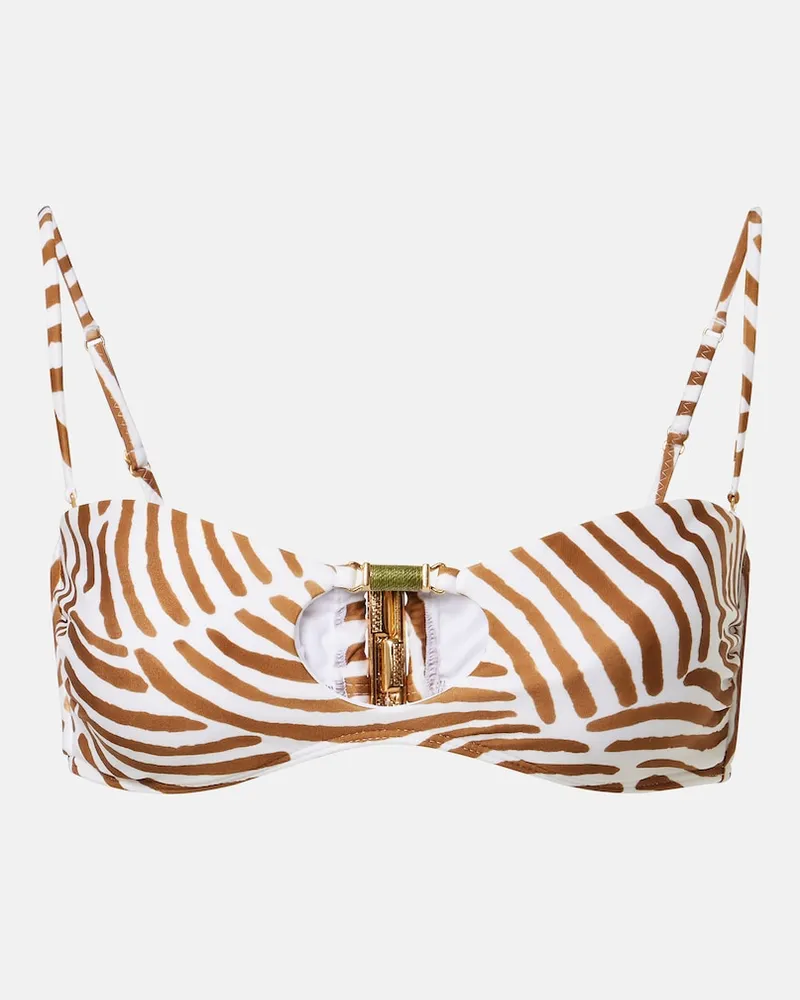 ViX Top bikini Pam con stampa Bianco