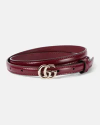 Gucci Cintura GG Milano in pelle Borgogna