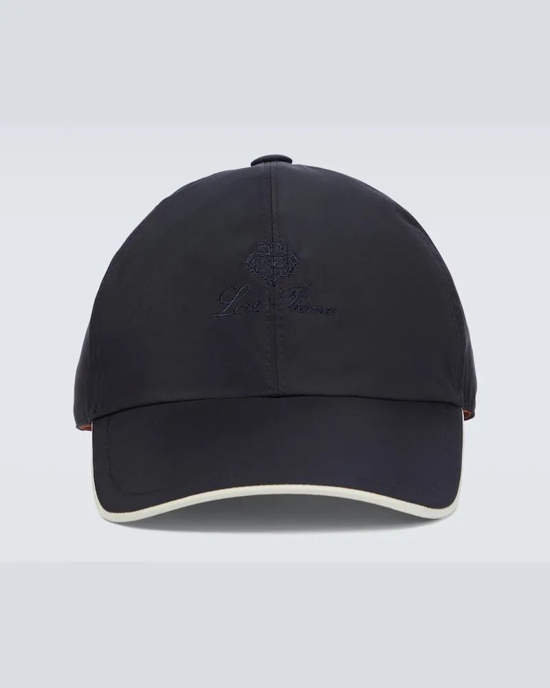 Loro Piana Cappello da baseball con logo Blu