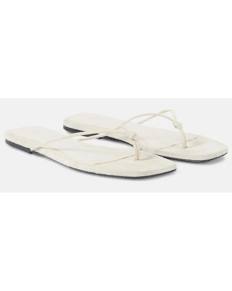 Totême Sandali The Knot in suede Beige