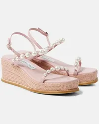 Jimmy Choo Espadrillas Amatuus 60 con zeppa Rosa