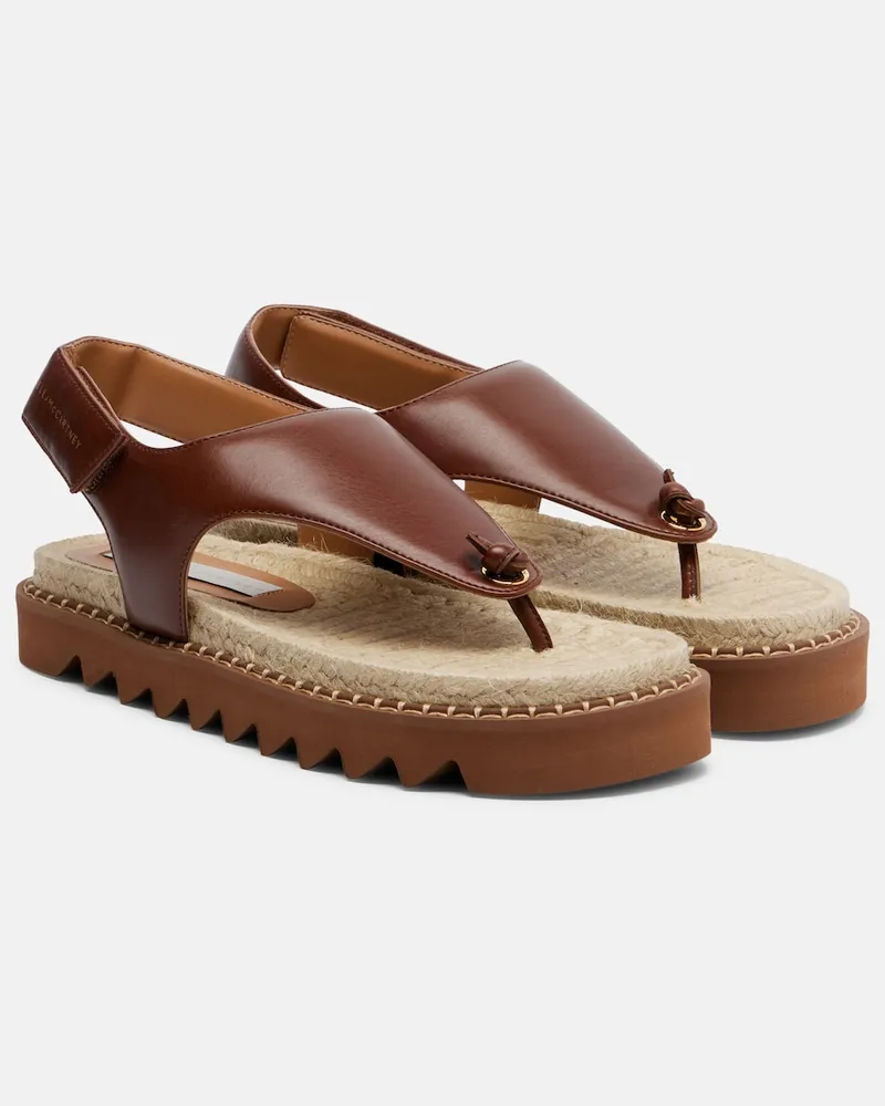 Stella McCartney Sandali infradito Gaia slingback Marrone