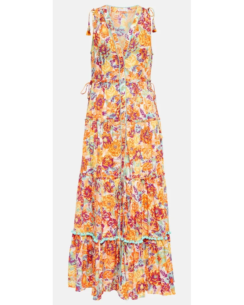 Poupette St Barth Abito lungo Ivy con stampa Multicolore