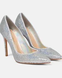 Gianvito Rossi Pumps con decorazioni glitterate Argento