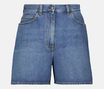 Gucci Shorts di jeans a vita alta Blu