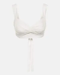 Zimmermann Top bralette Natura in lino Bianco