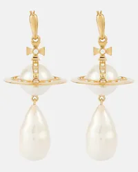 Vivienne Westwood Orecchini Giant Pearl Orb Oro