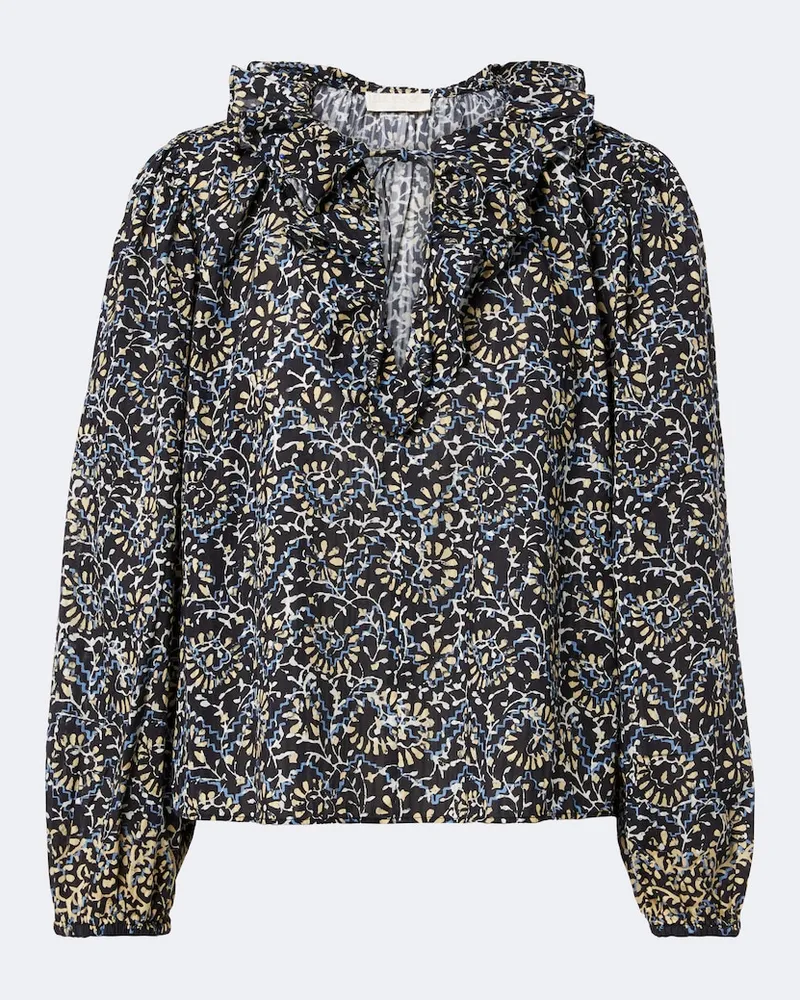 Ulla Johnson Top Siena in misto cotone con stampa Multicolore