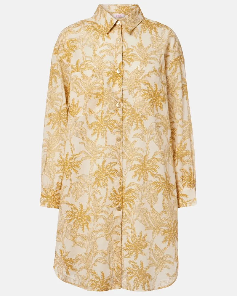 Eres Camicia Exotisme in voile di cotone con stampa Giallo