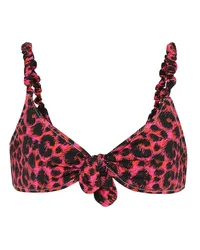 Reina Olga Top bikini Luca a stampa leopardata Rosso