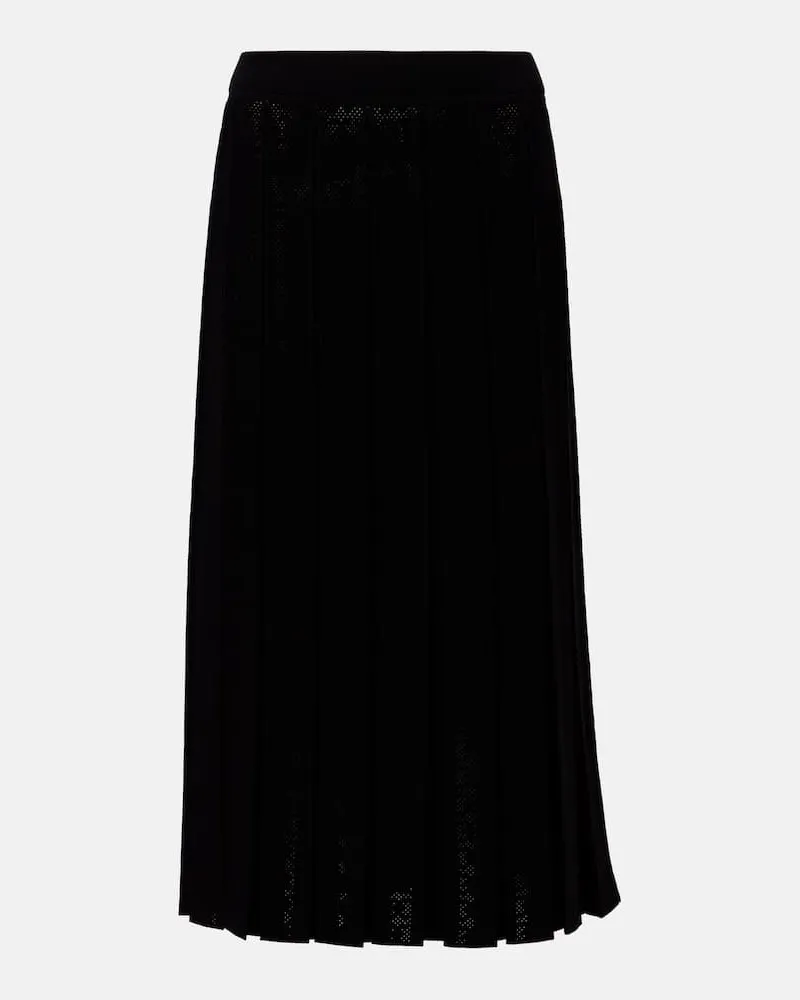 Tory Burch Gonna midi a pieghe Nero
