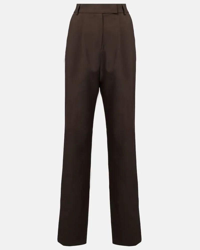 FRANKIE Shop Pantaloni regular Bea a vita alta Marrone