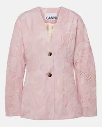 Ganni Blazer in jacquard Rosa