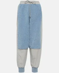 J.W.Anderson Pantaloni sportivi in shearling sintetico Blu