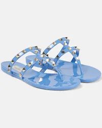 Valentino Garavani Sandali Rockstud in gomma Blu