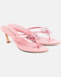 Blumarine Sandali infradito Butterfly 55 in pelle Rosa