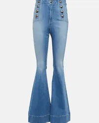 Veronica Beard Jeans flared Sheridan a vita alta Blu