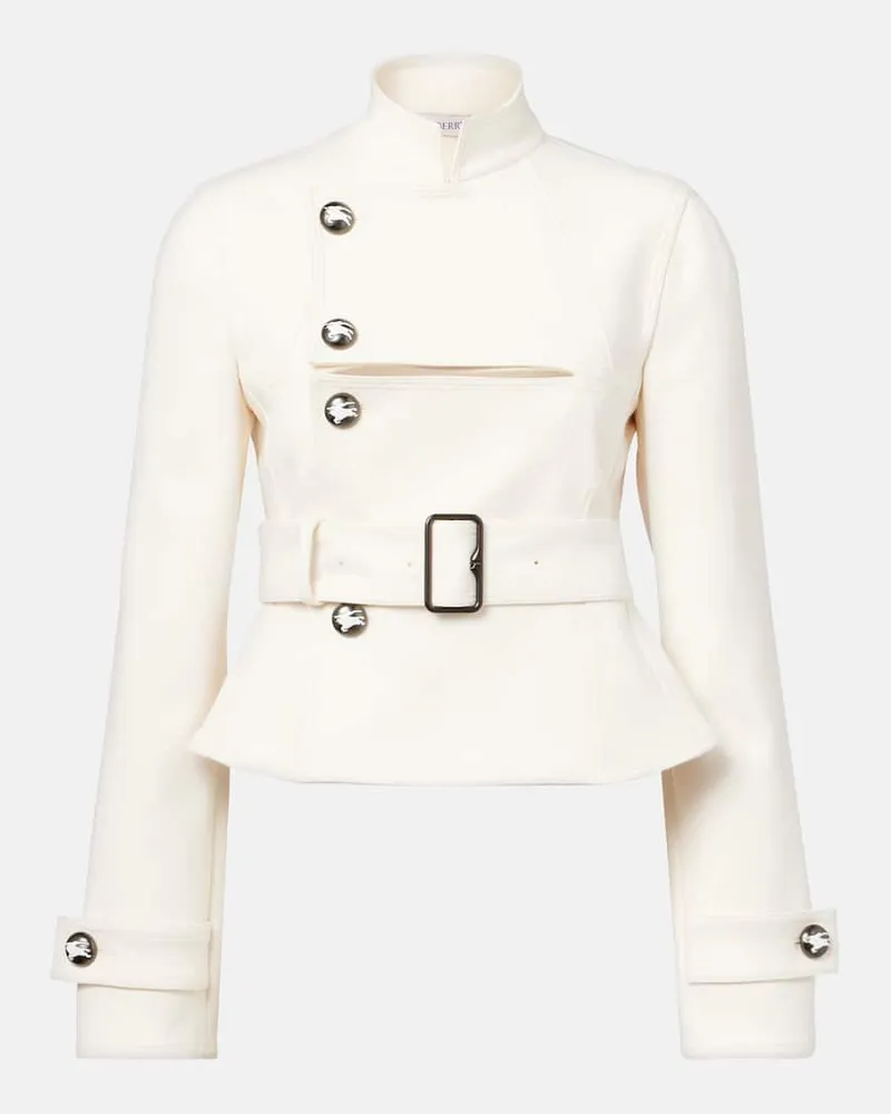 Burberry Giacca con cut-out e cintura Bianco