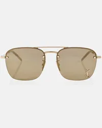 Saint Laurent Occhiali da sole aviator SL 309 M Metallizzato