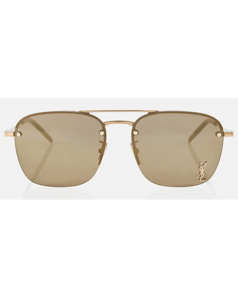 Saint Laurent Occhiali da sole aviator SL 309 M Metallizzato