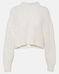 Max Mara Pullover cropped in lana e cashmere Beige