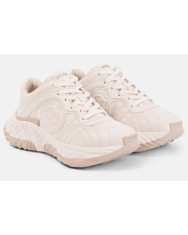 Gucci Sneakers Interlocking G in pelle Rosa