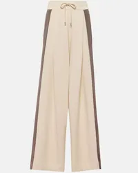 Dries van Noten Pantaloni sportivi Hadium in jersey di cotone Bianco