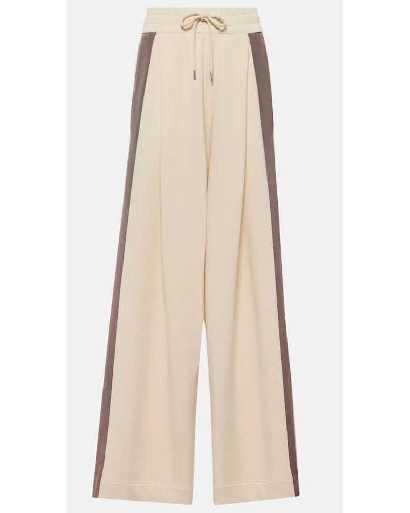 Dries van Noten Pantaloni sportivi Hadium in jersey di cotone Bianco
