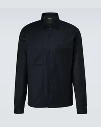 Ermenegildo Zegna Camicia in lana Blu