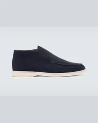 Loro Piana Stivaletti Open Walk in suede Blu