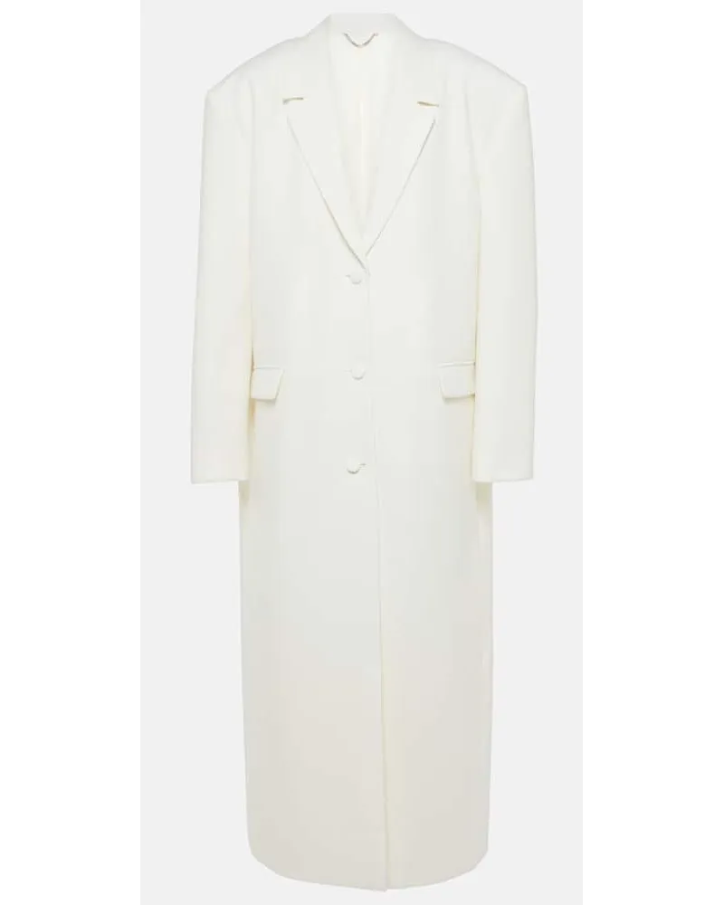 Magda Butrym Cappotto monopetto in lana Bianco