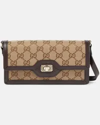 Gucci Borsa Gucci Luce Mini in canvas GG Marrone