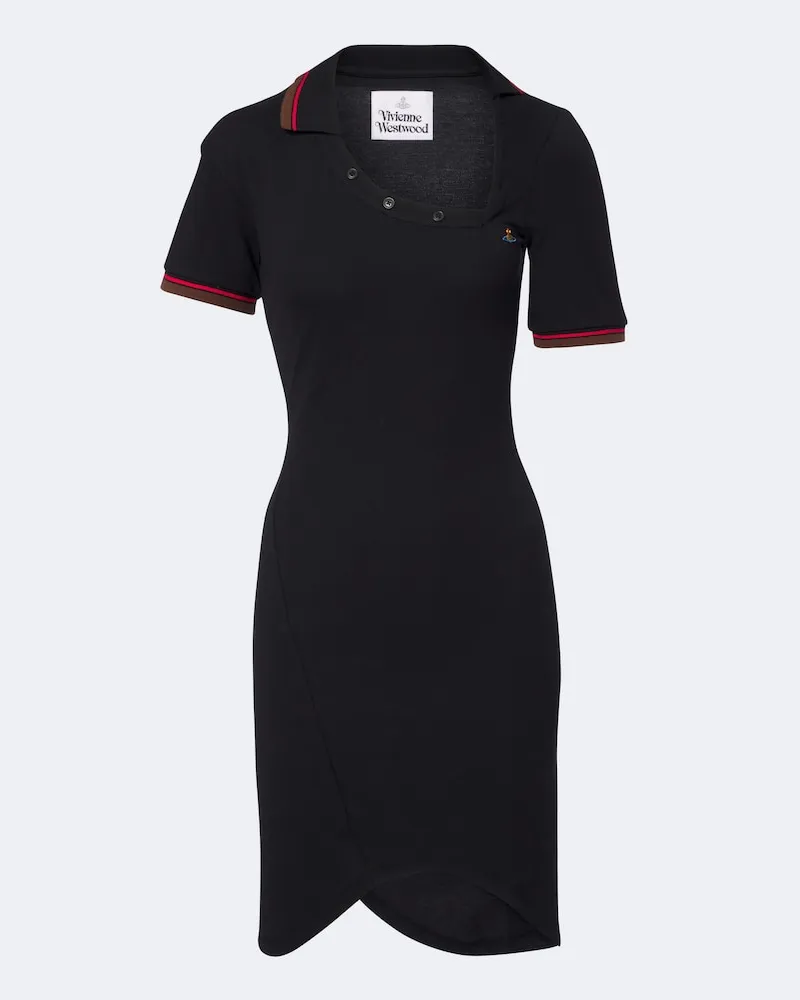 Vivienne Westwood Abito polo Glory in piqué di cotone Nero