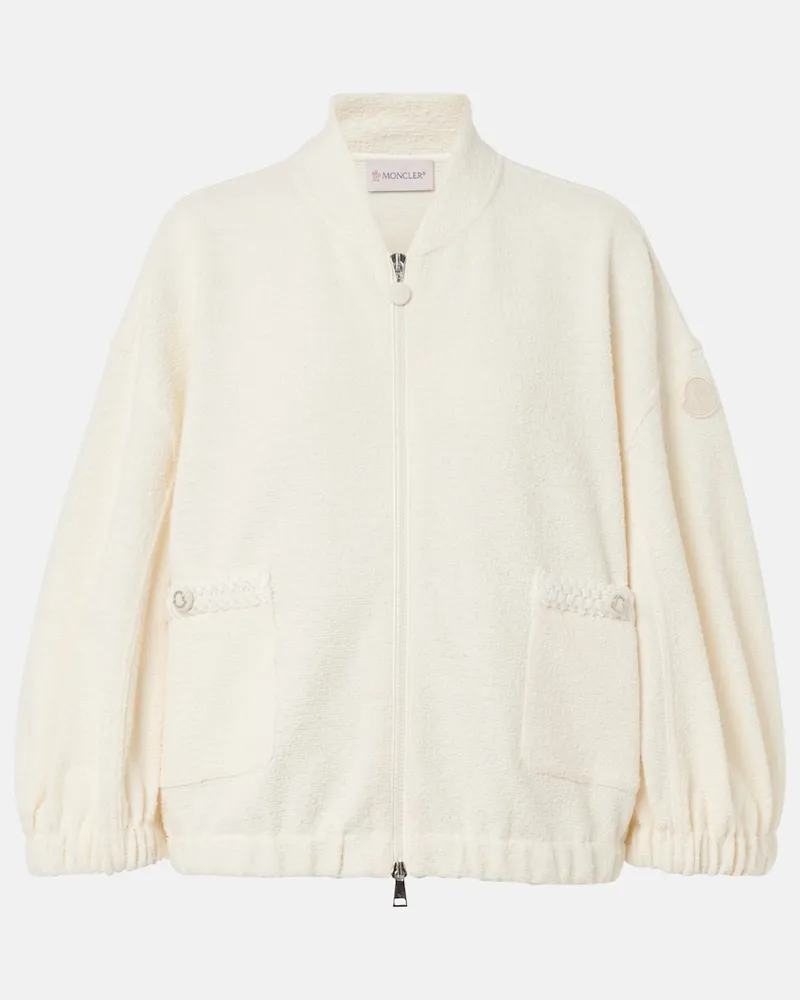 Moncler Giacca in bouclÃ Bianco
