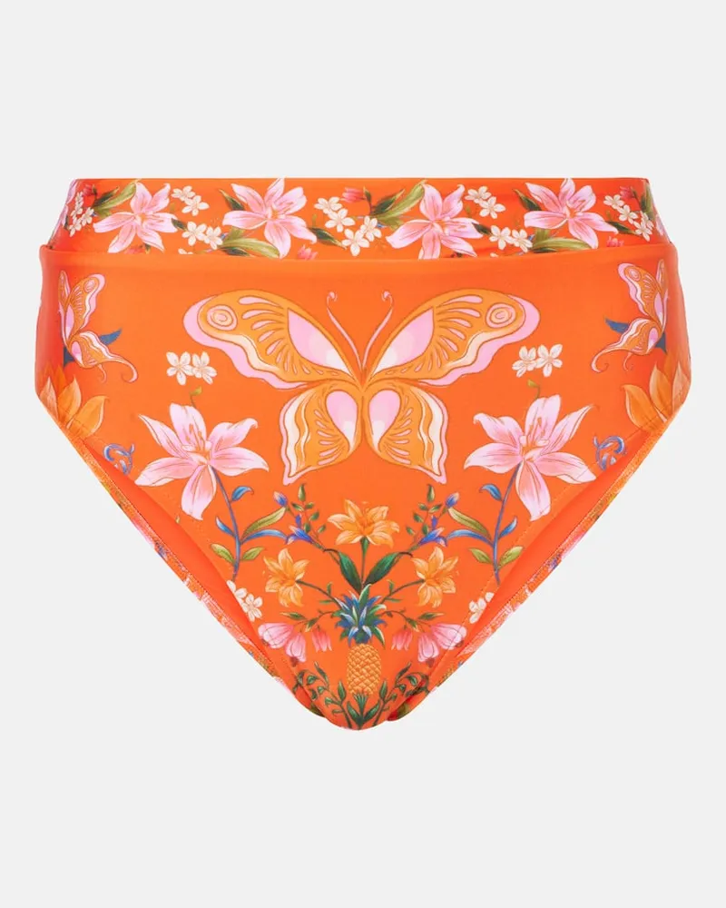 FARM Rio Slip bikini a vita alta con stampa Multicolore