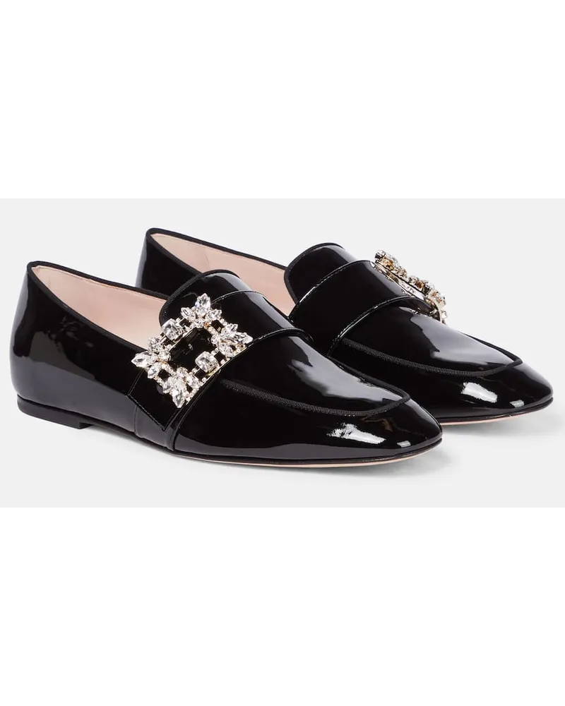 Roger Vivier Mocassini Mini Broche in vernice Nero