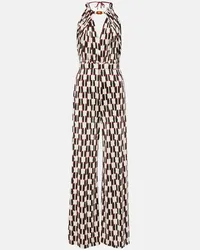 Diane von Furstenberg Jumpsuit Tai con scollo all’americana Multicolore