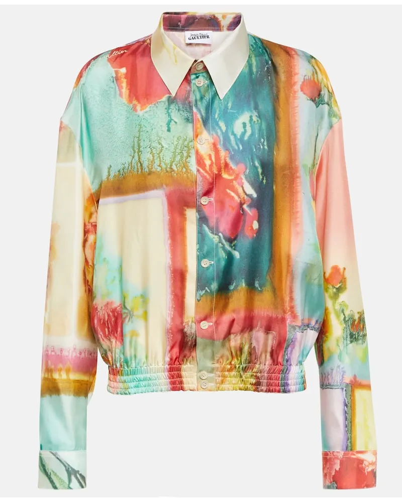 Jean Paul Gaultier Camicia in seta con stampa Multicolore