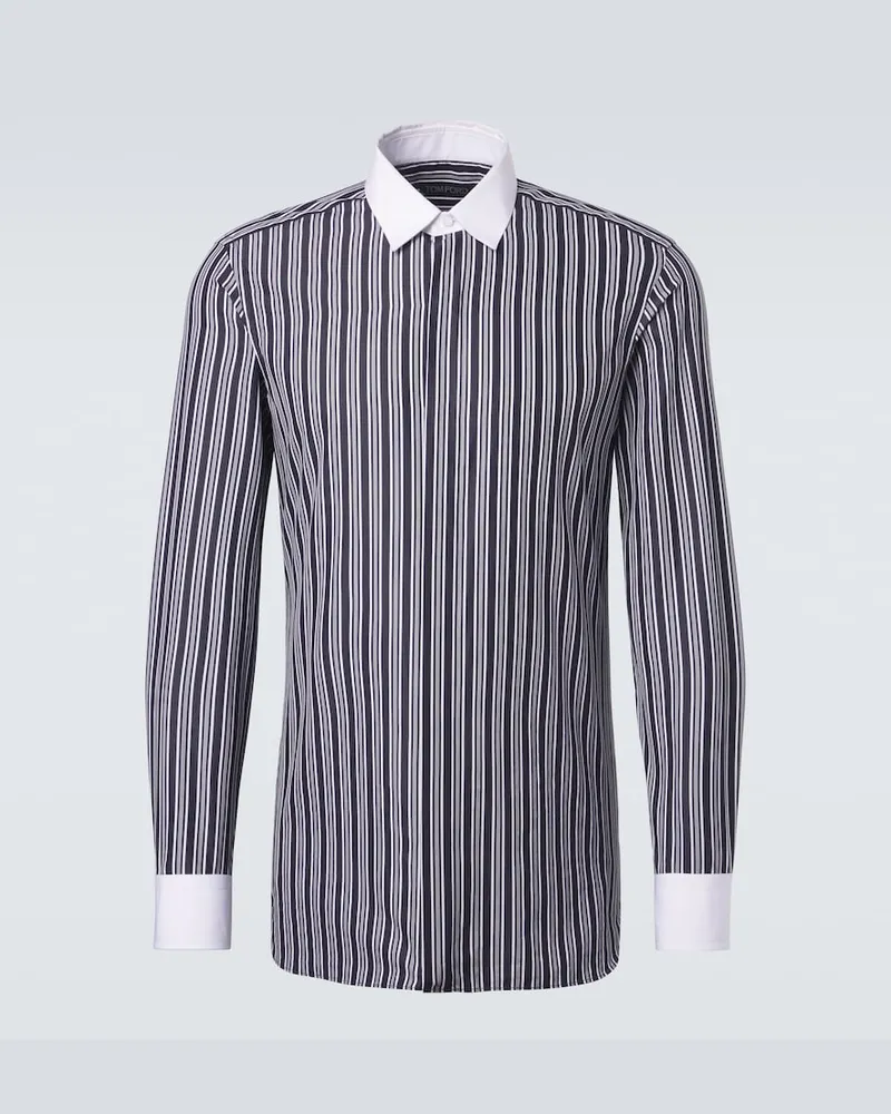 Tom Ford Camicia in popeline di cotone a righe Multicolore
