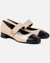 Tory Burch Ballerine Mary Jane in pelle con logo Multicolore