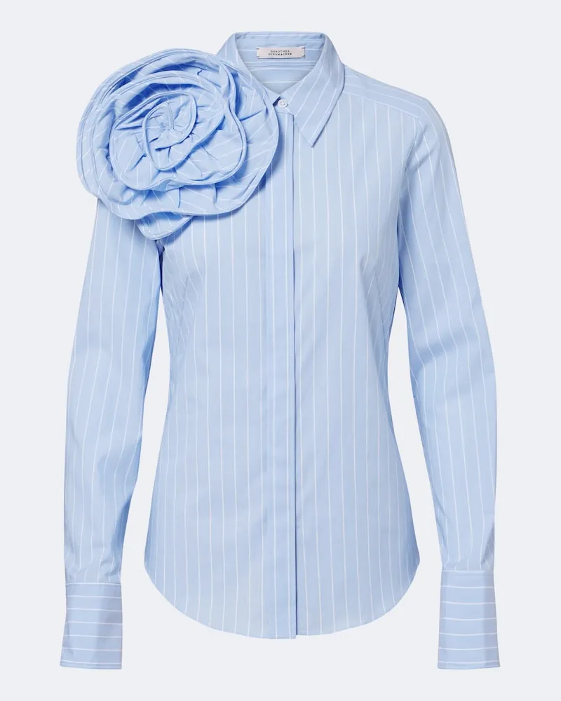 Dorothee Schumacher Camicia Power in misto cotone a righe Blu