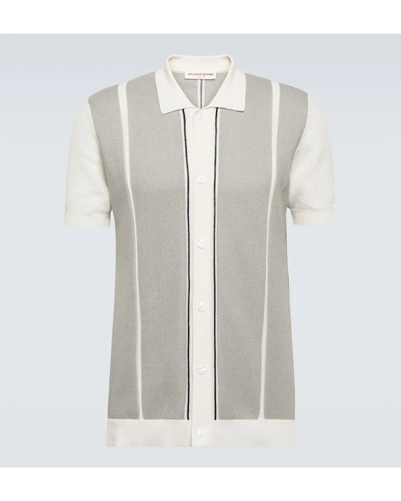 Orlebar Brown Camicia Tiernan Ripley in cotone Grigio